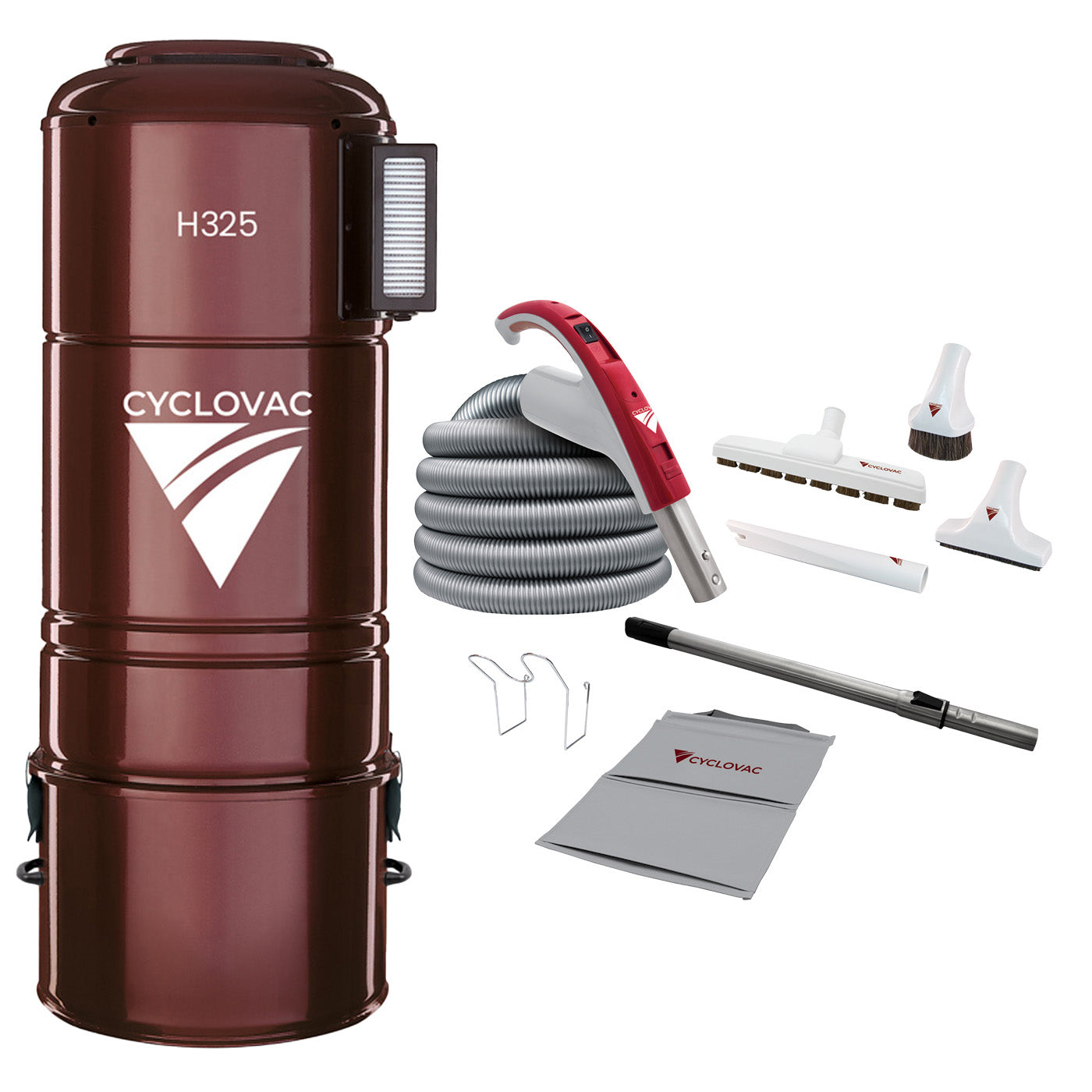 Cyclovac H325 Central Vacuum with Luxe 24v Cleaning set 35'