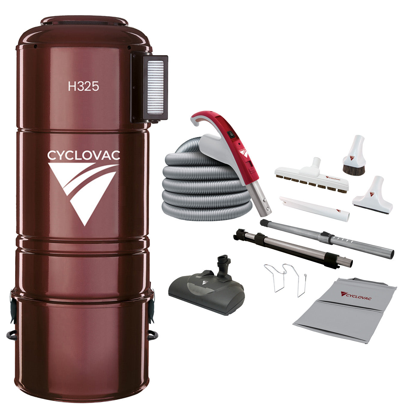 Cyclovac H325 Central Vacuum with Wessel Werk EBK360 Cleaning set 35'