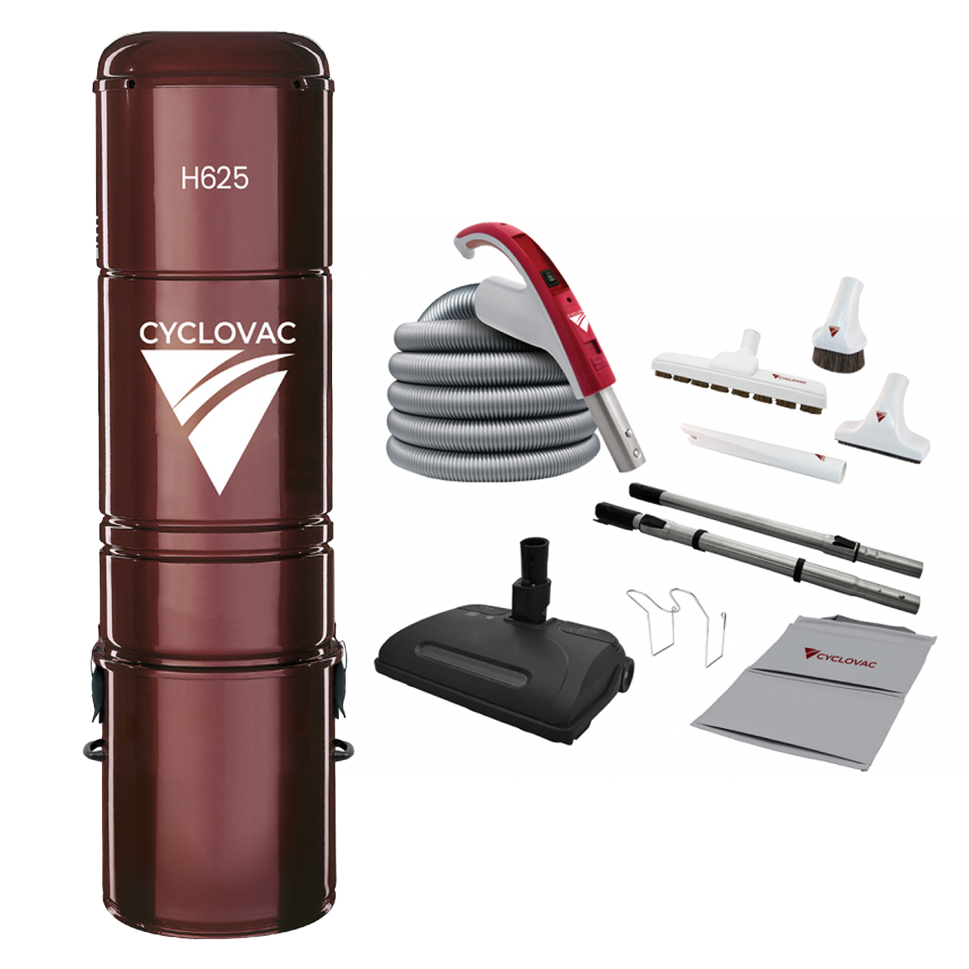 Cyclovac H625 Central Vacuum with AirStream Cleaning set 35'