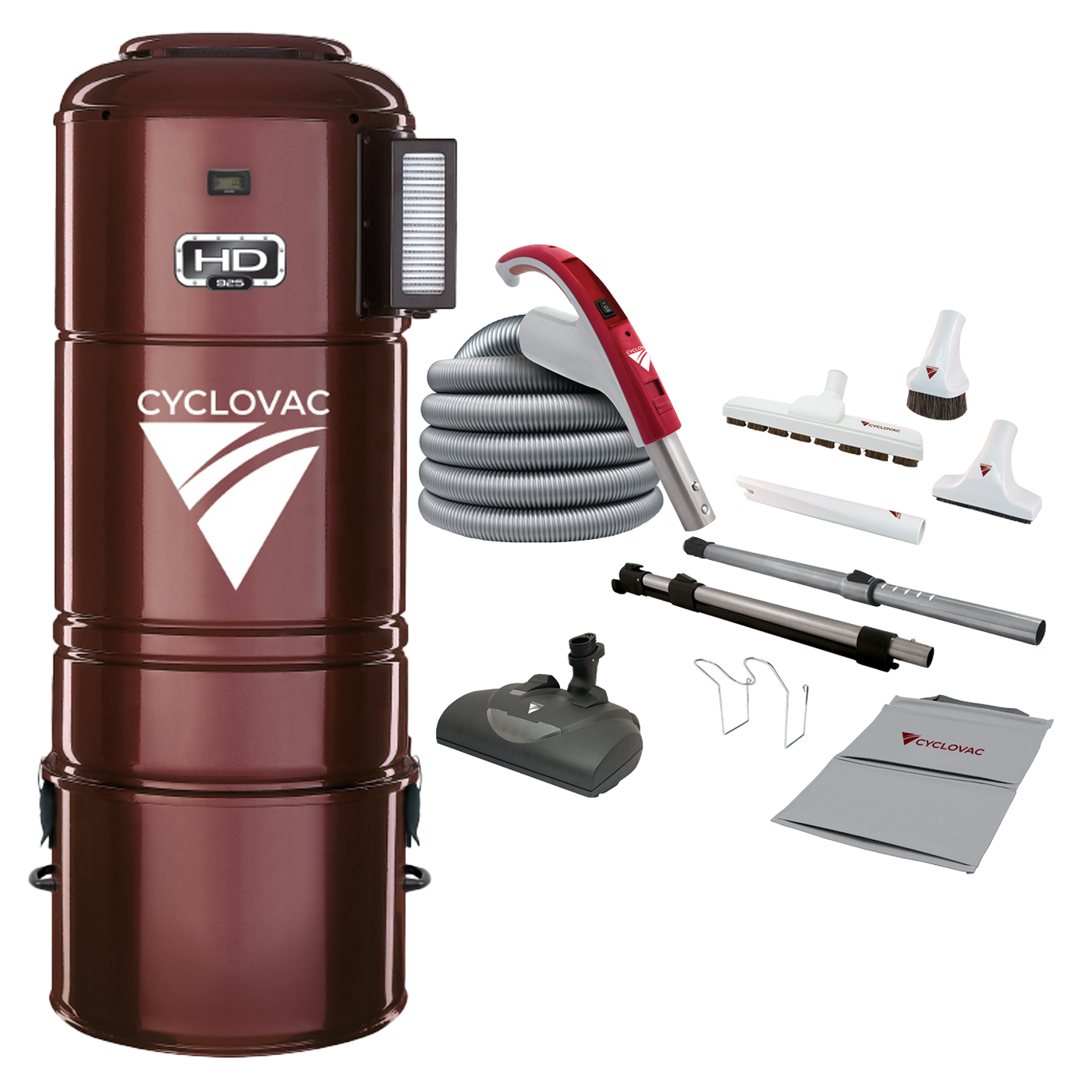 Cyclovac HD925 Central Vacuum with WesselWerk EBK360 Cleaning set 35'