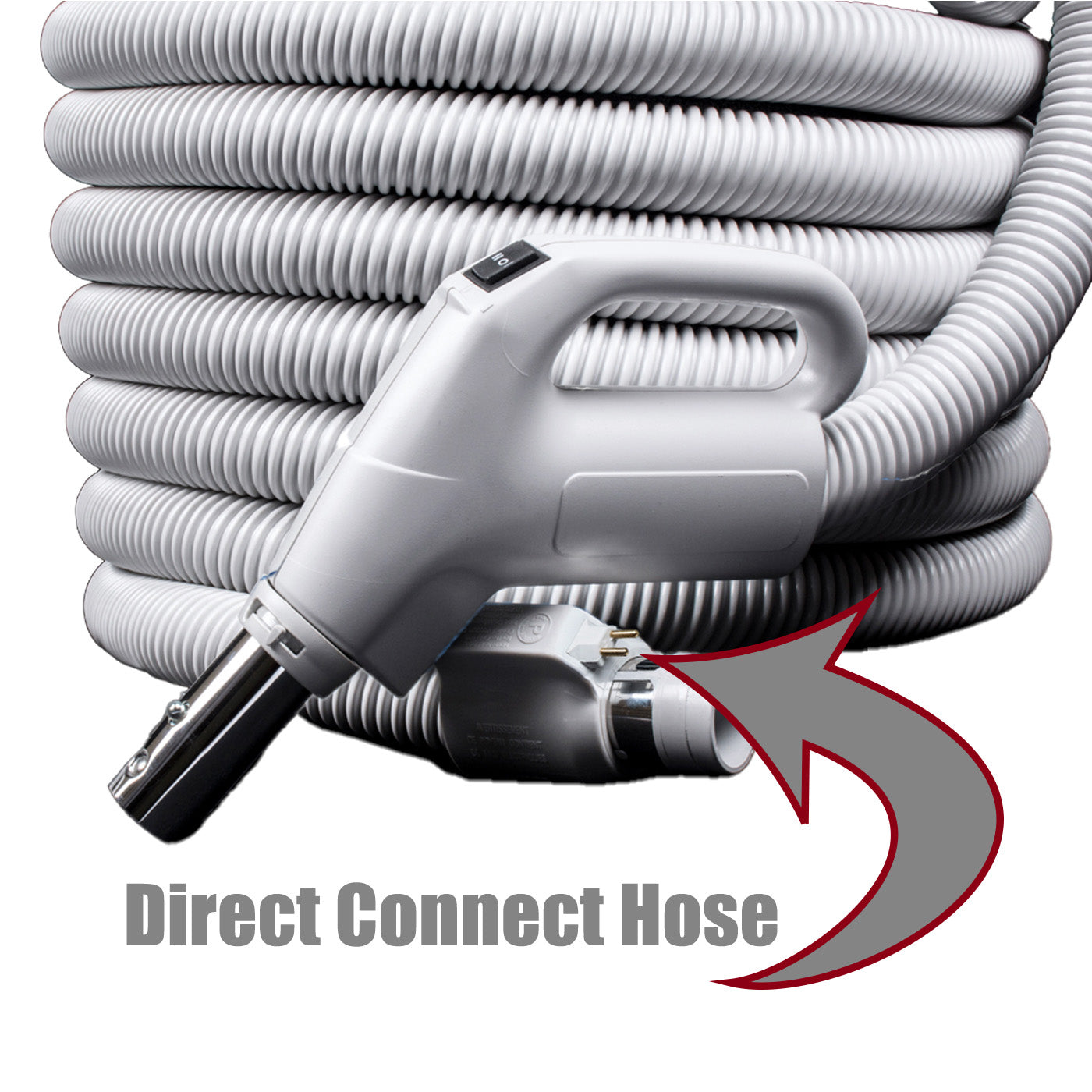 Plastiflex Central Vacuum 3-Way Switch Direct Connect Electric Hose