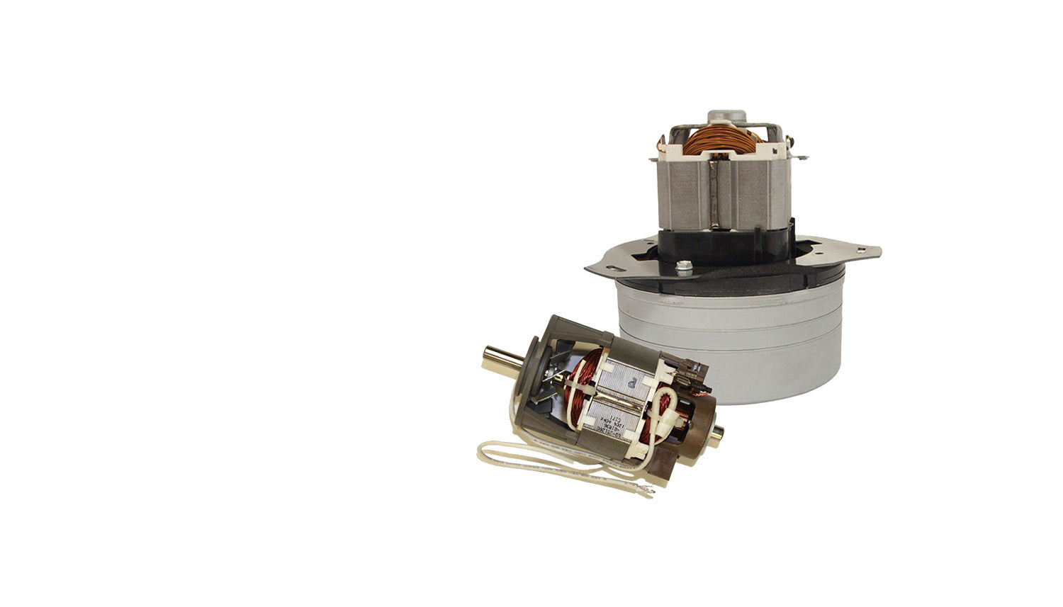 Replacement motors for central vacuum, canister vacuums, upright vacuums.  Find replacement motors at Vacuum Plus Canada