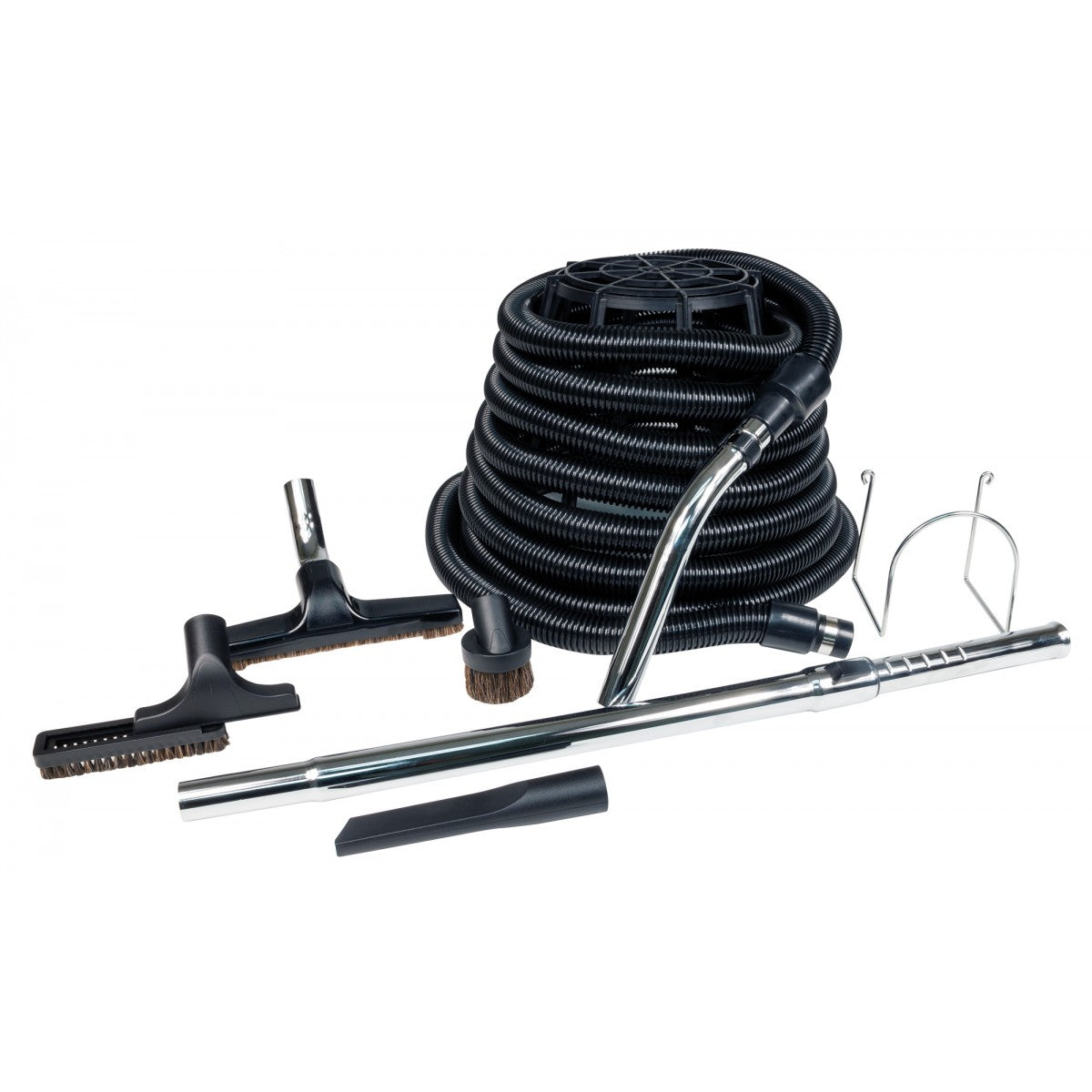 Central Vacuum Retractable Hose System | Accessories & Installation Kit  (40FT)