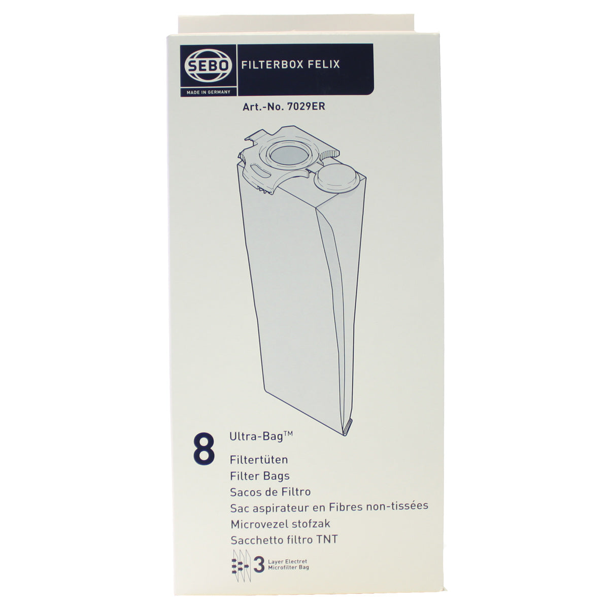 SEBO Felix Vacuum Bags 7029 8pk SEBO Vacuum Plus Canada